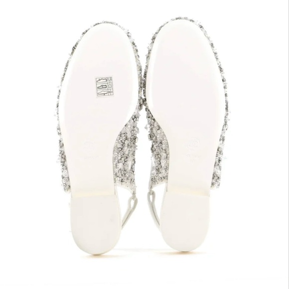 Chanel White Crystal Slingback Flats Size IT40 - Picture 2 of 4